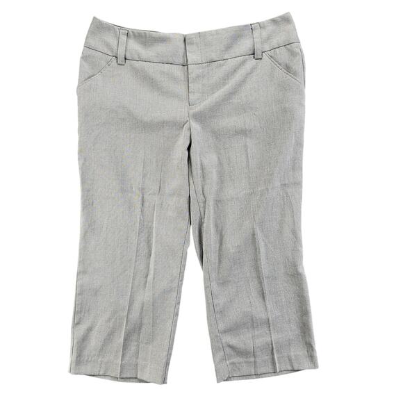 Daisy Fuentes Capris 16 Womens My Favorite Capri Lt Grey Heather 21" Inseam NEW - Picture 1 of 13